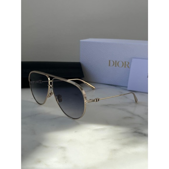 NEW Dior EverDior A1U Sunglasses in Gold Blue Gradient - Picture 3 of 8